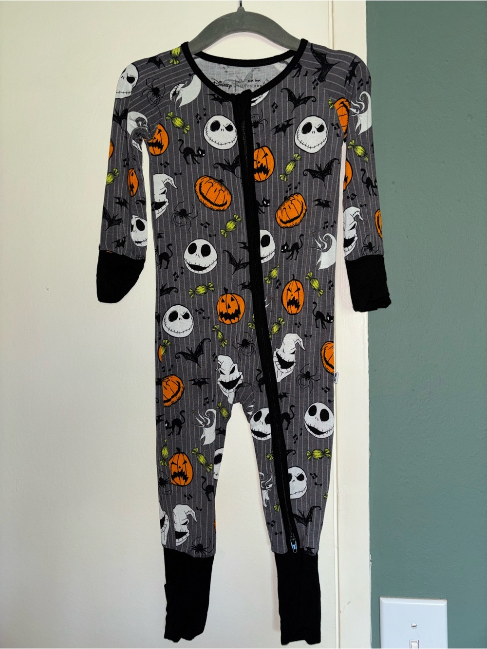 Little Sleepies Nightmare Before Christmas convertible one piece size 6-12